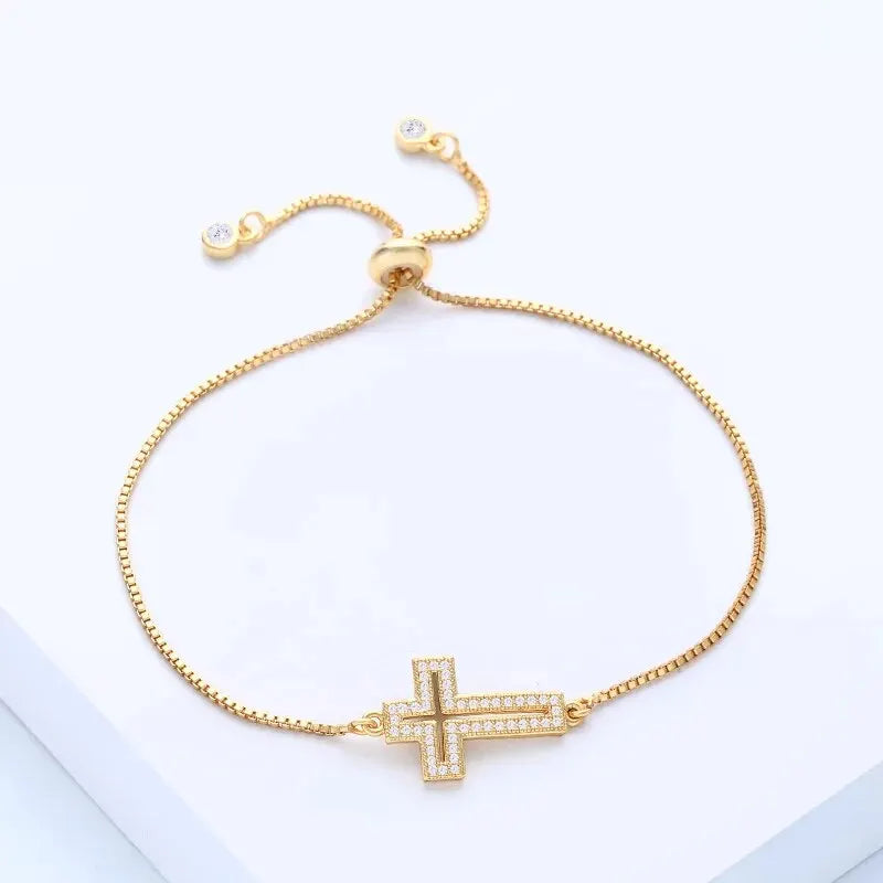 Zirconia Cross Bracelet