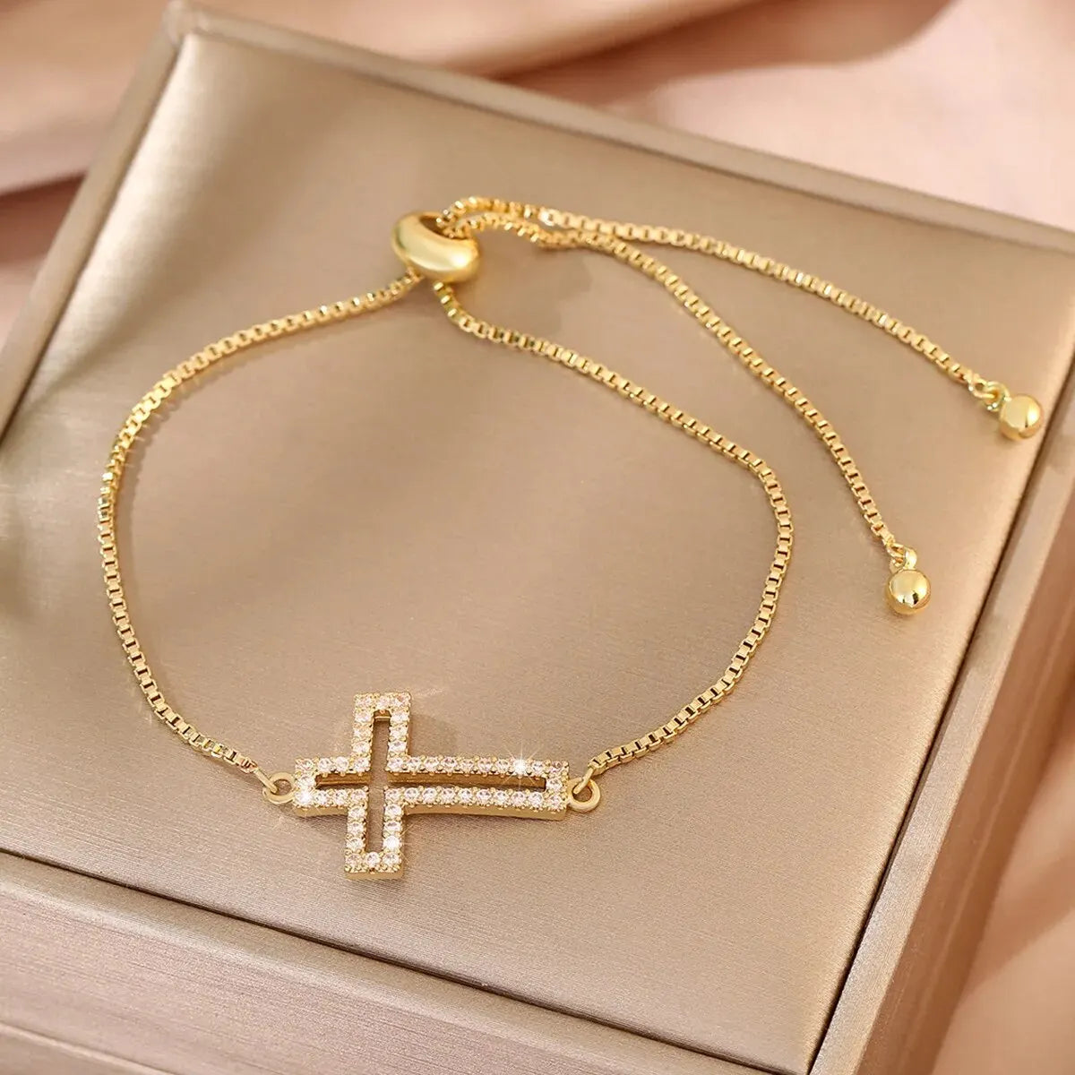 Zirconia Cross Bracelet