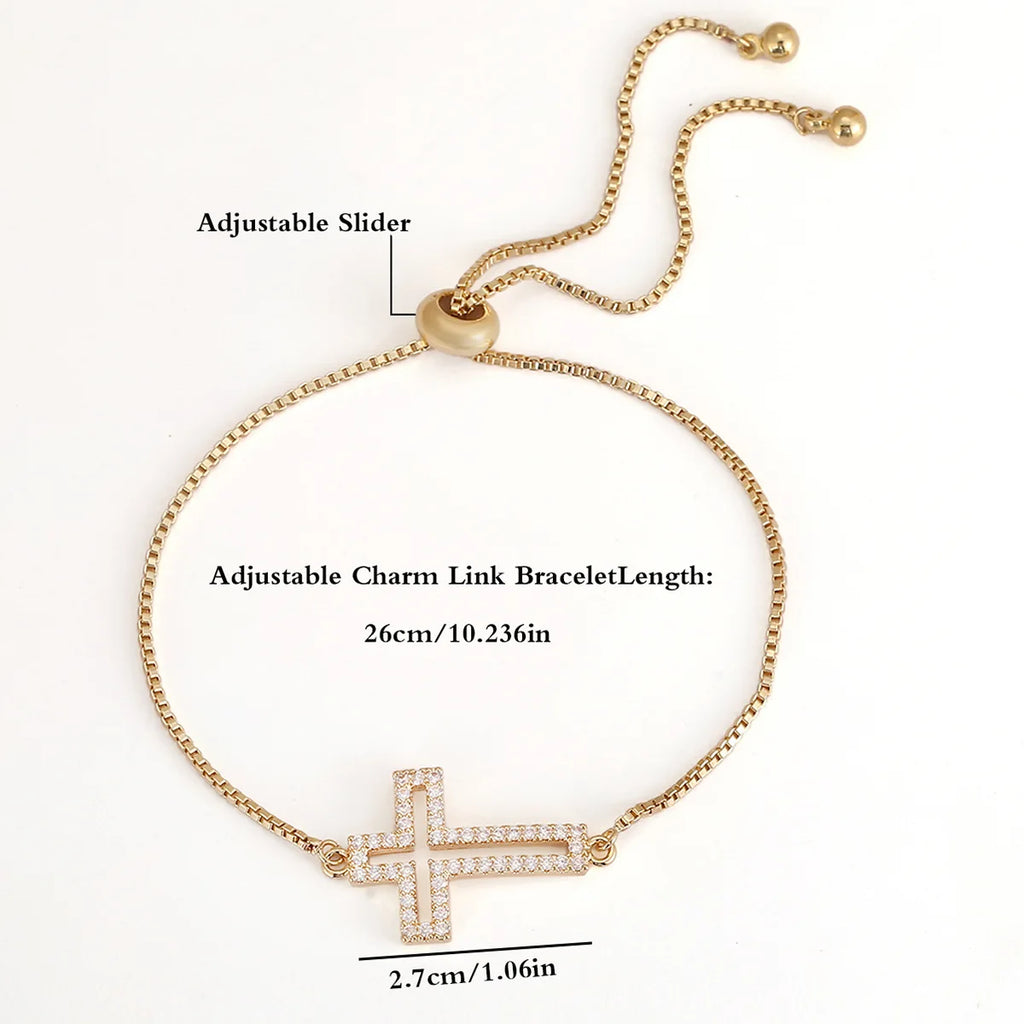 Zirconia Cross Bracelet