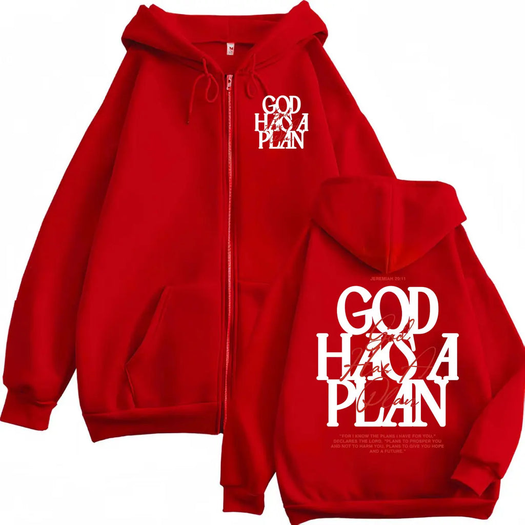 God Has A Plan Zip Hoodie