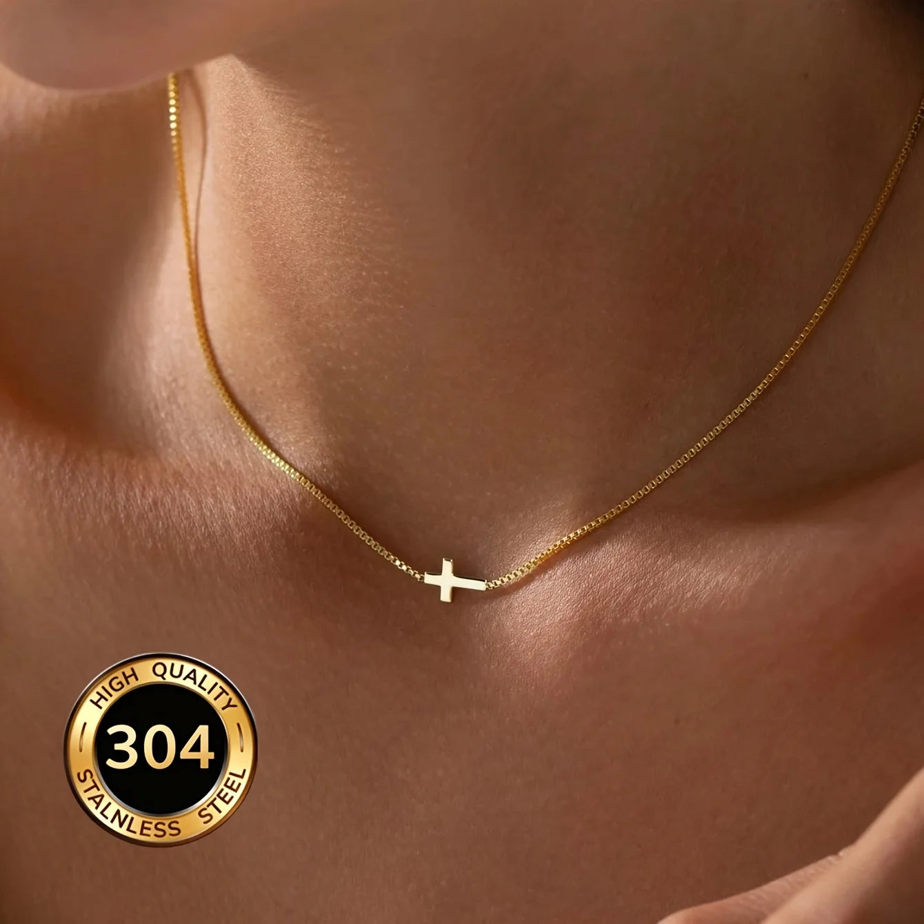 18K Cross Necklace