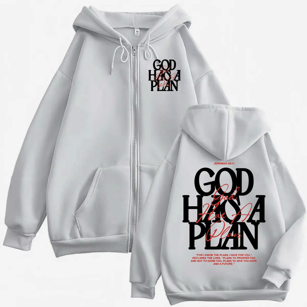 God Has A Plan Zip Hoodie