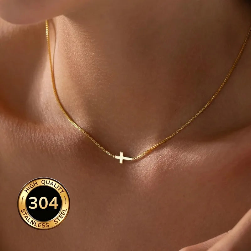 18K Cross Necklace