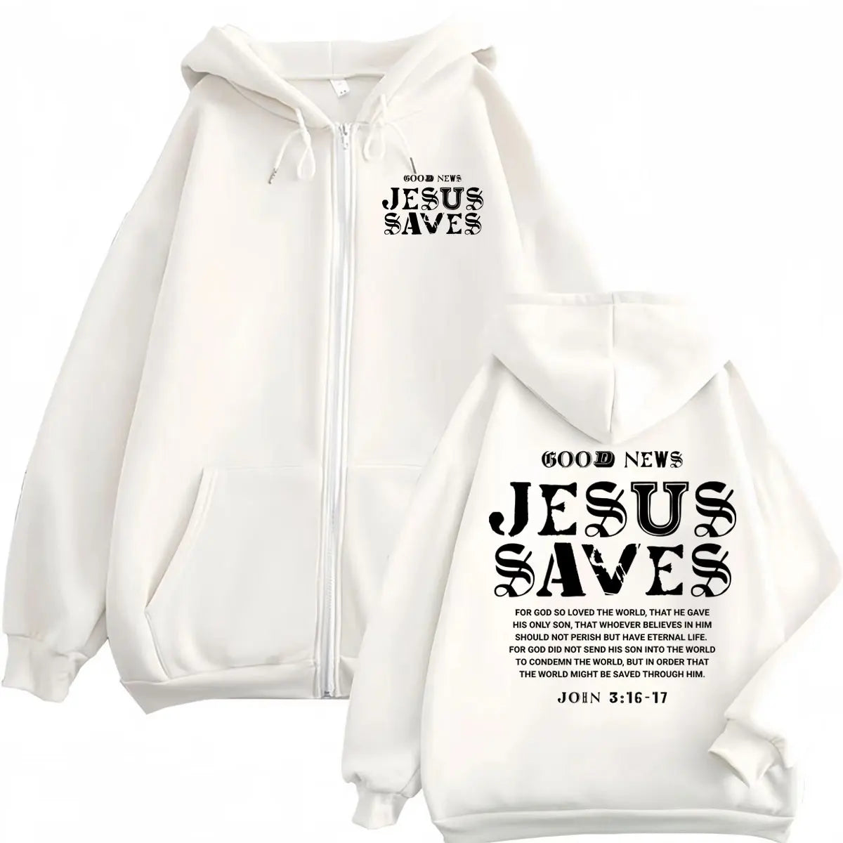 Bible Verse Zip Hoodie