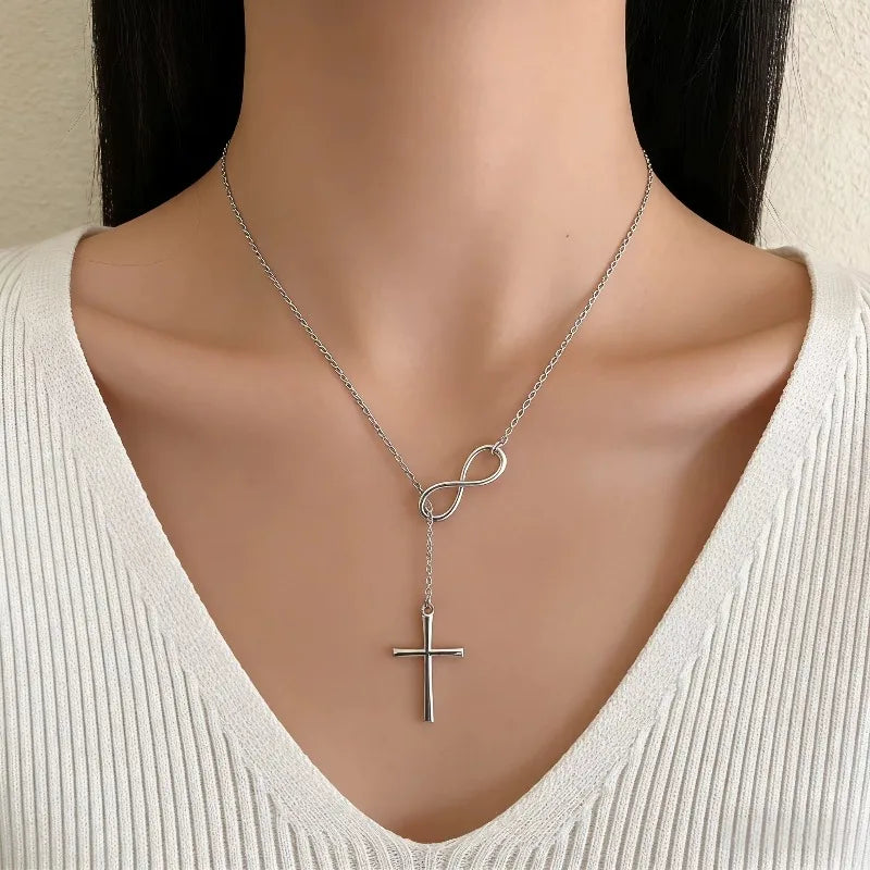 Lucky 8 Cross Necklace