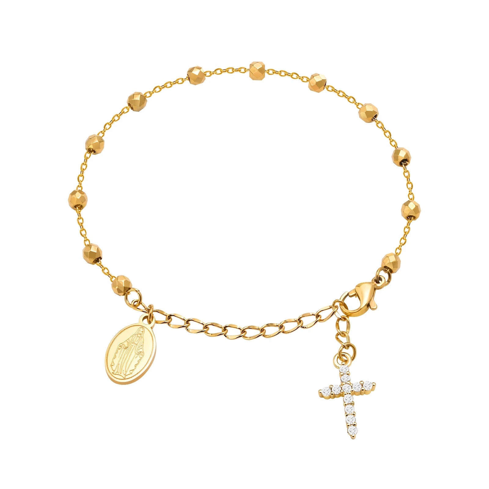 Cross Rosary Bracelet