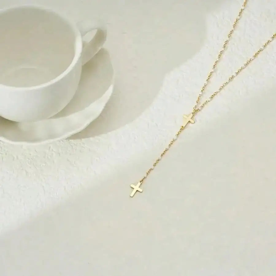 Cross Y Necklace