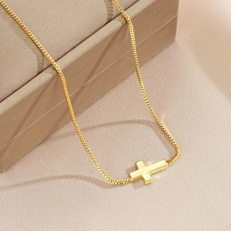18K Cross Necklace