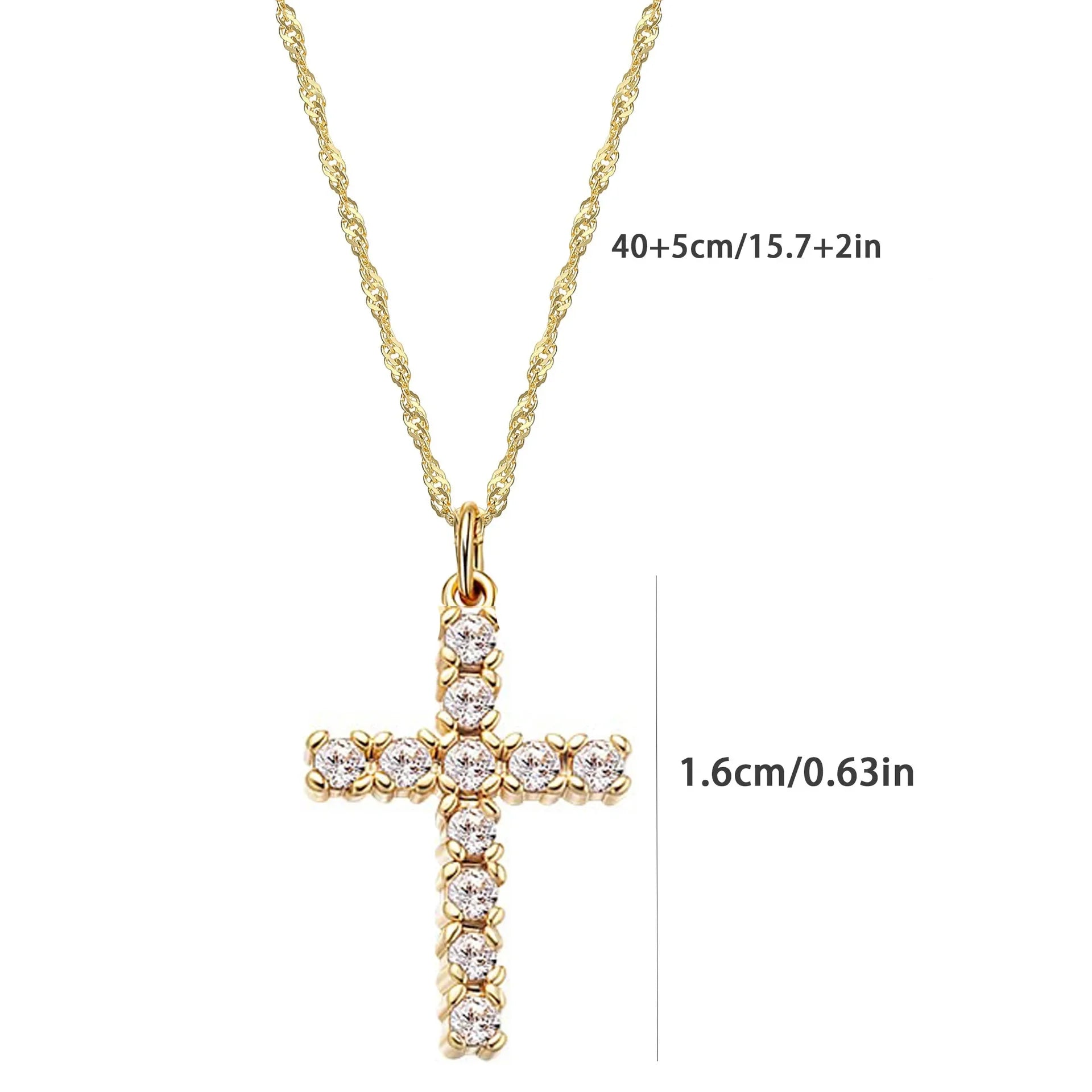 18K Gold Cross Necklace