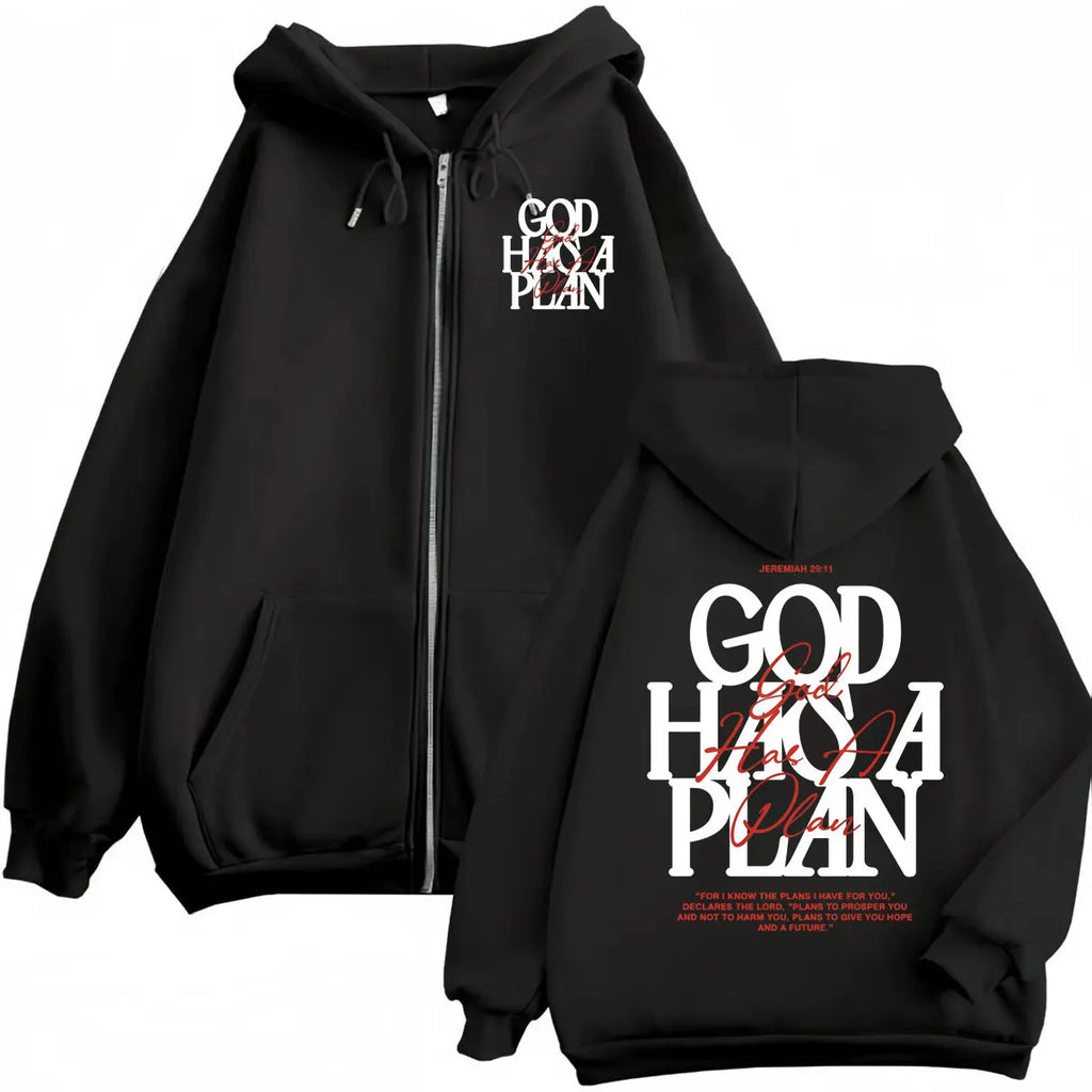 God Has A Plan Zip Hoodie
