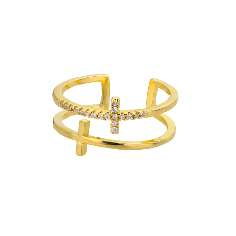 Gold Cross Ring