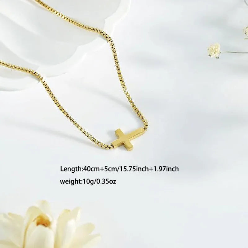 18K Cross Necklace