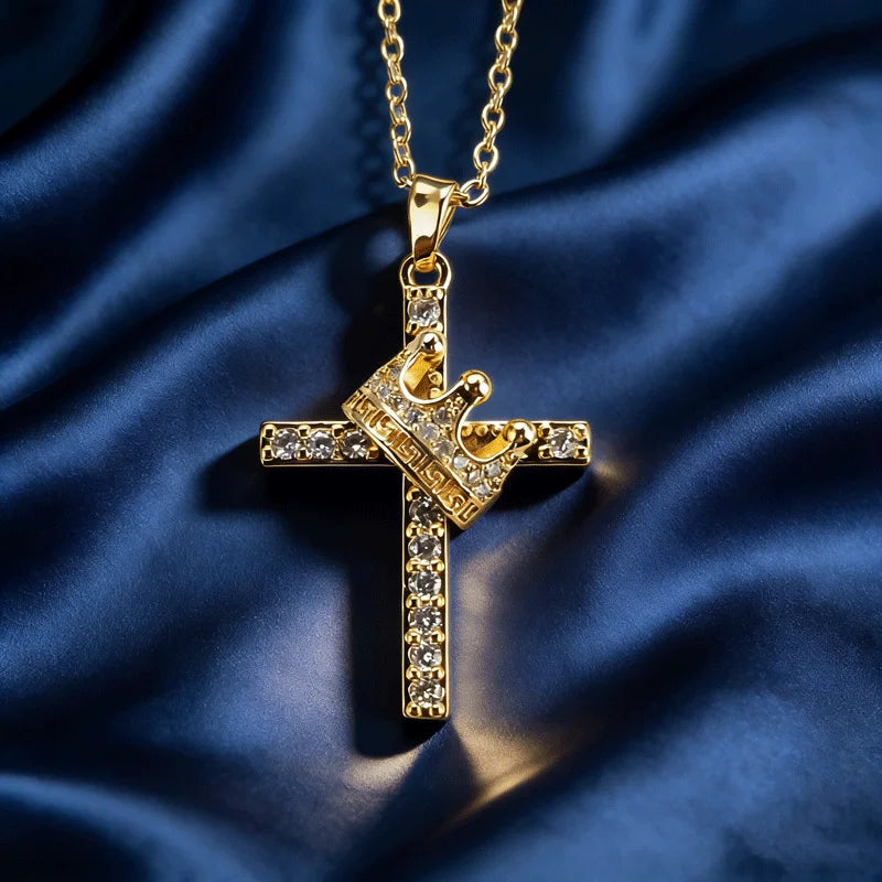 Crown Cross Necklace