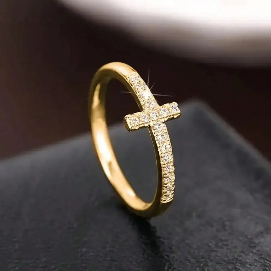 Cross Zirconia Ring