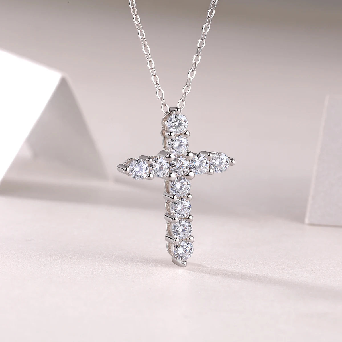 Moissanite Cross Necklace