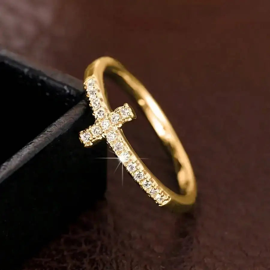 Cross Zirconia Ring