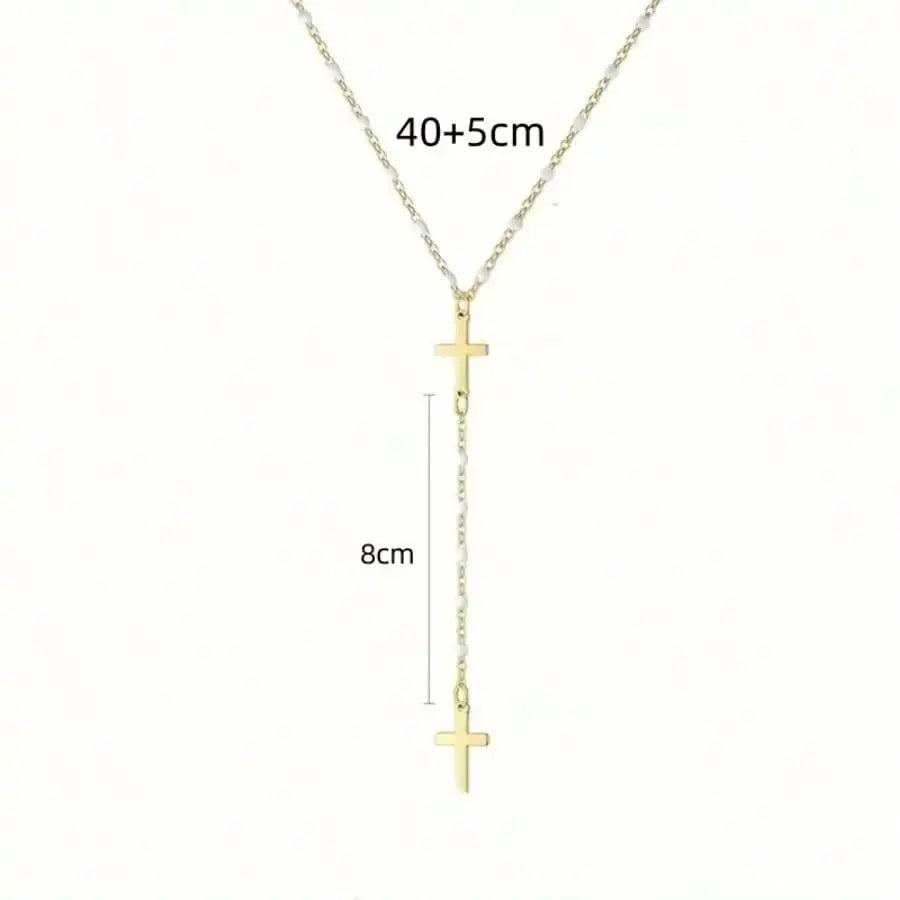 Cross Y Necklace