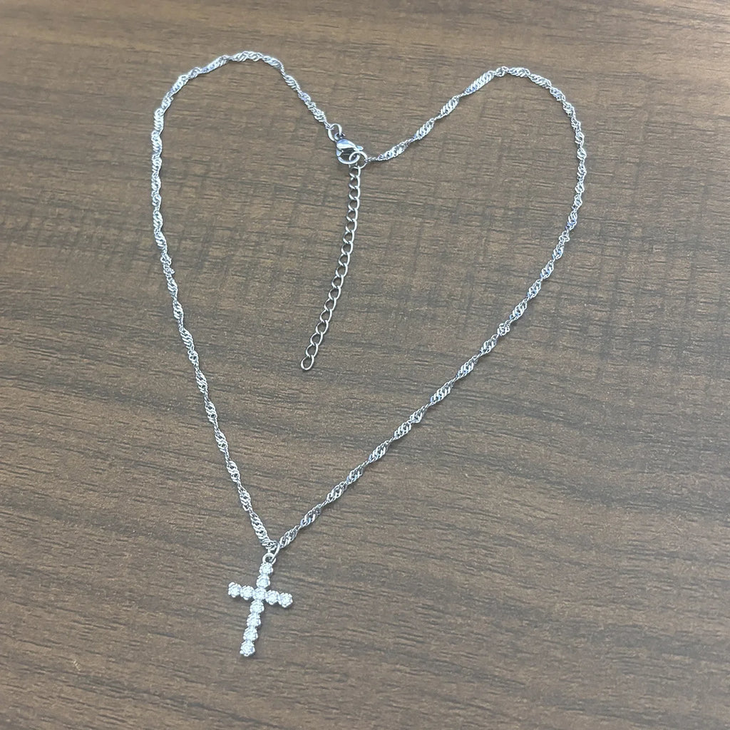 18K Gold Cross Necklace