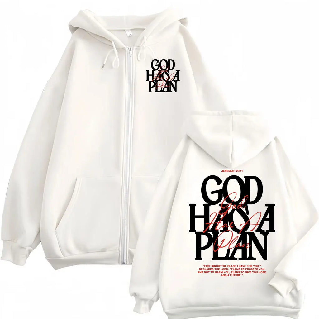 God Has A Plan Zip Hoodie