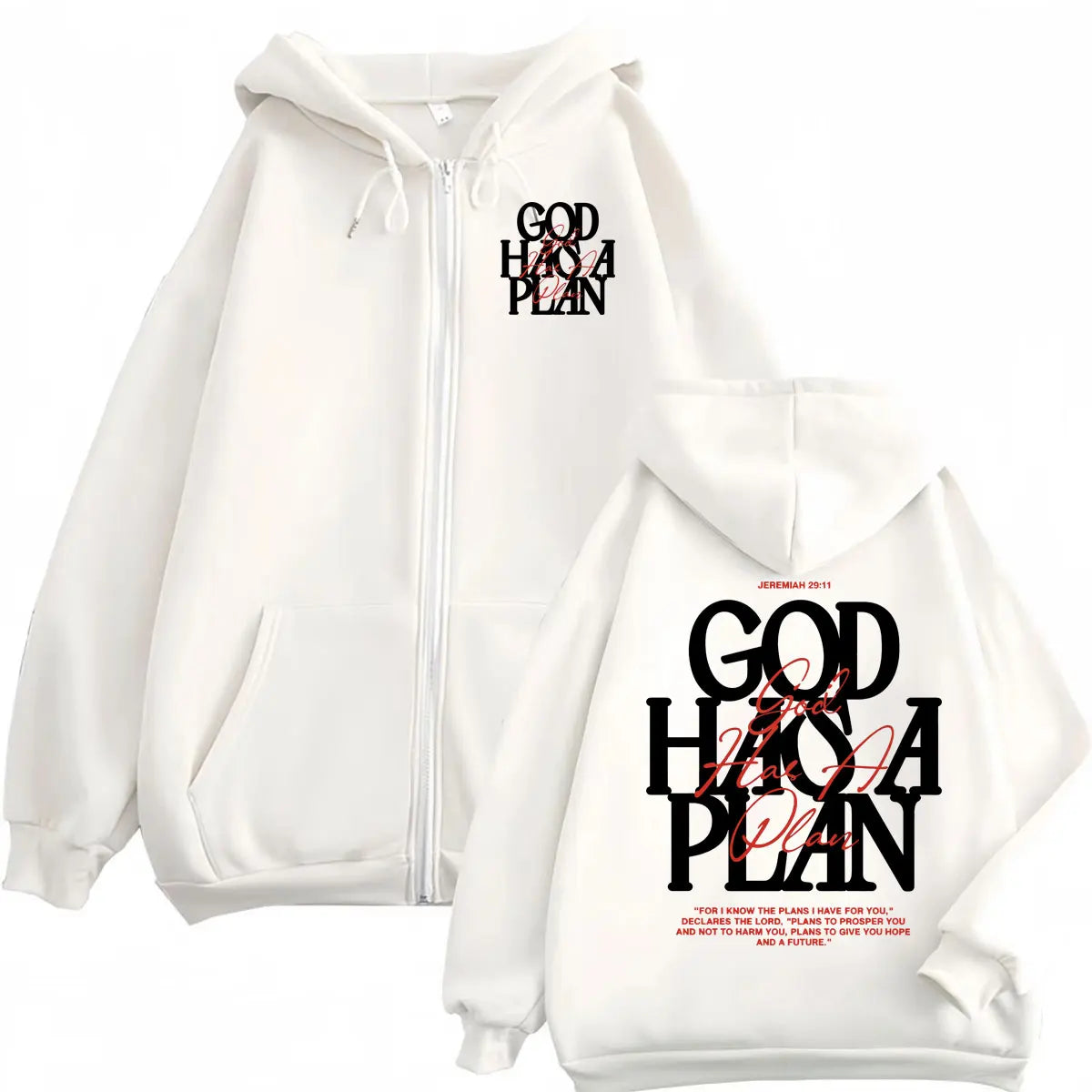 God Has A Plan Zip Hoodie