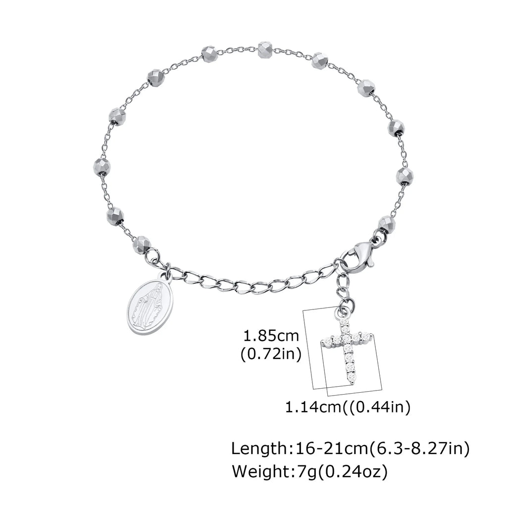 Cross Rosary Bracelet