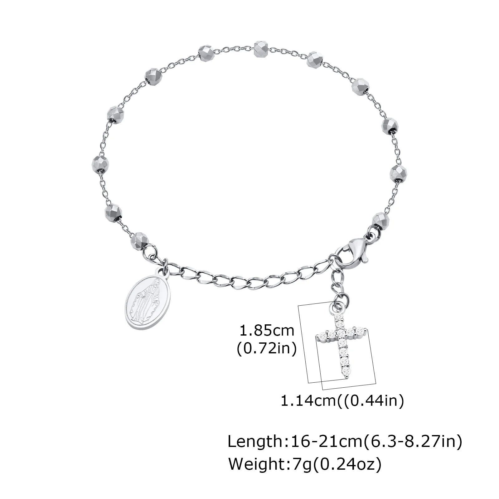 Cross Rosary Bracelet