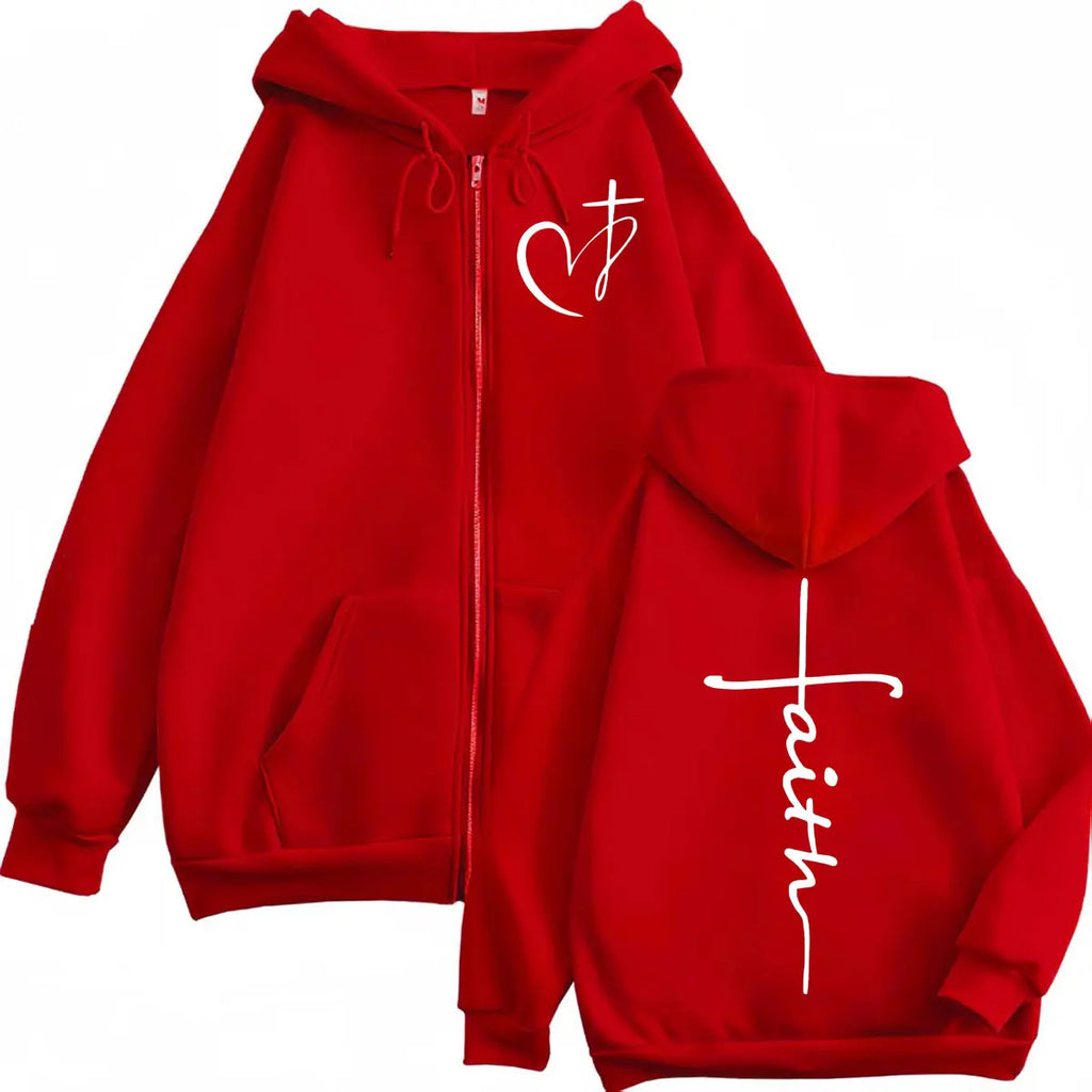 Faith Over Fear Zip Hoodie