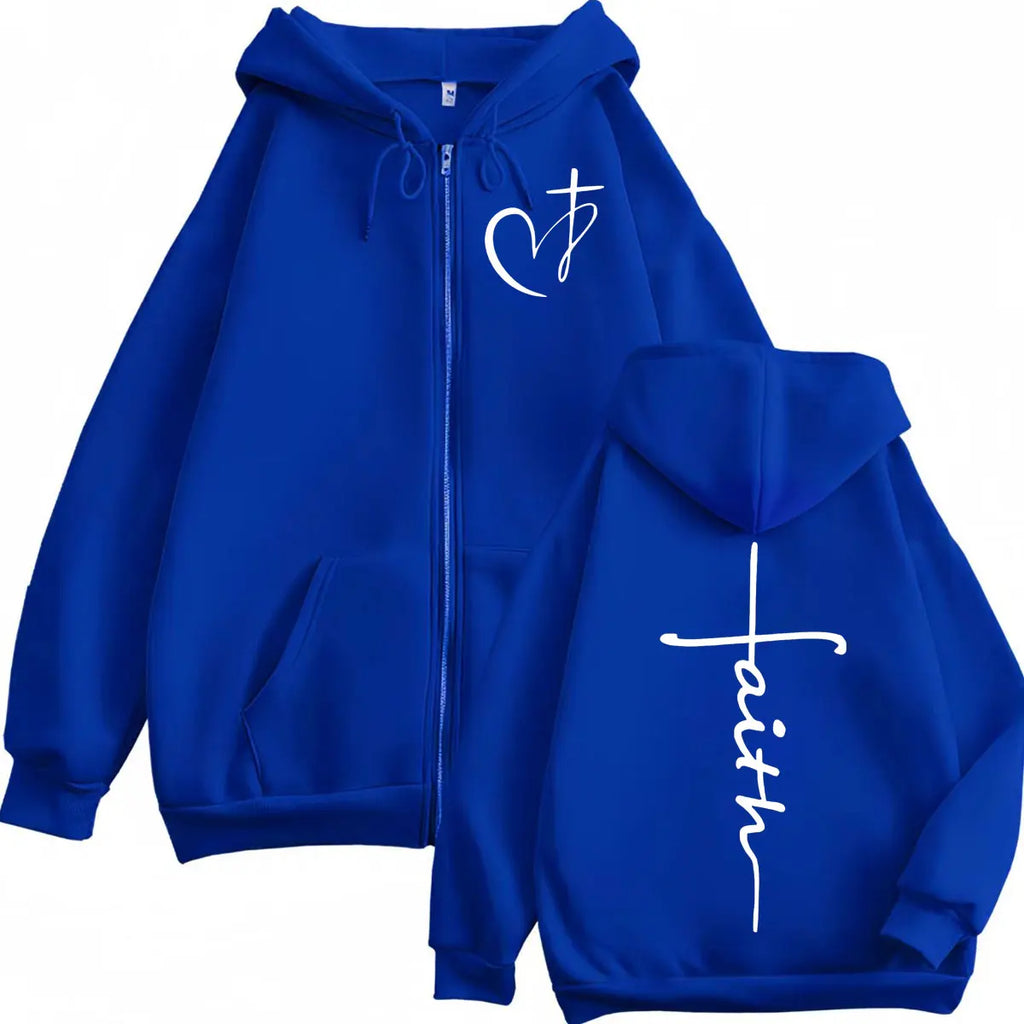 Faith Over Fear Zip Hoodie