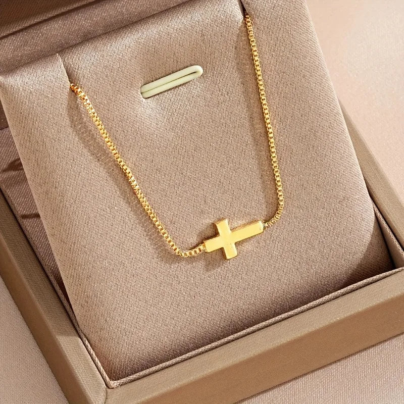 18K Cross Necklace