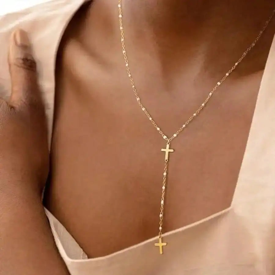 Cross Y Necklace