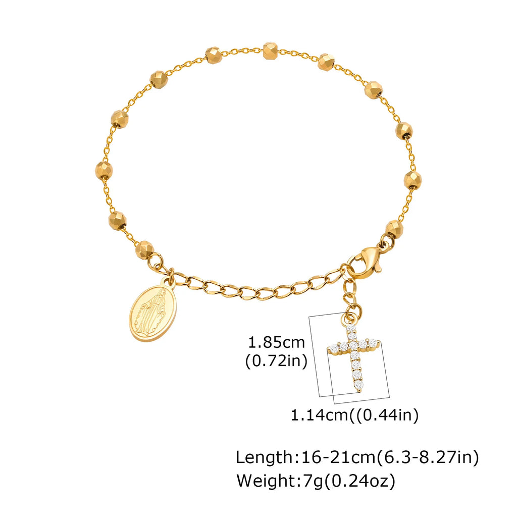 Cross Rosary Bracelet