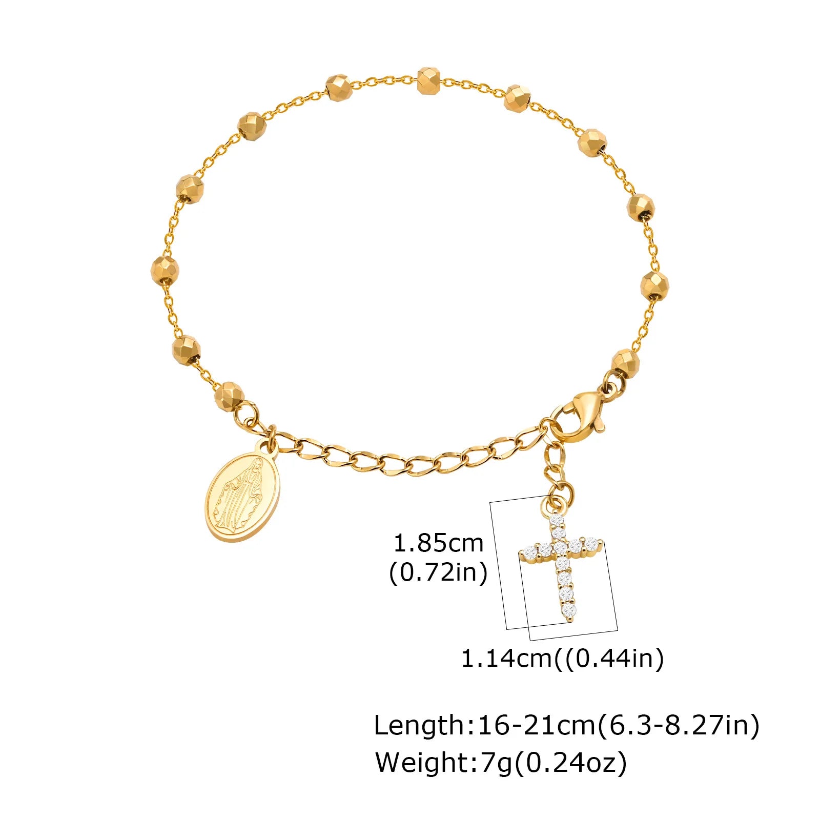 Cross Rosary Bracelet
