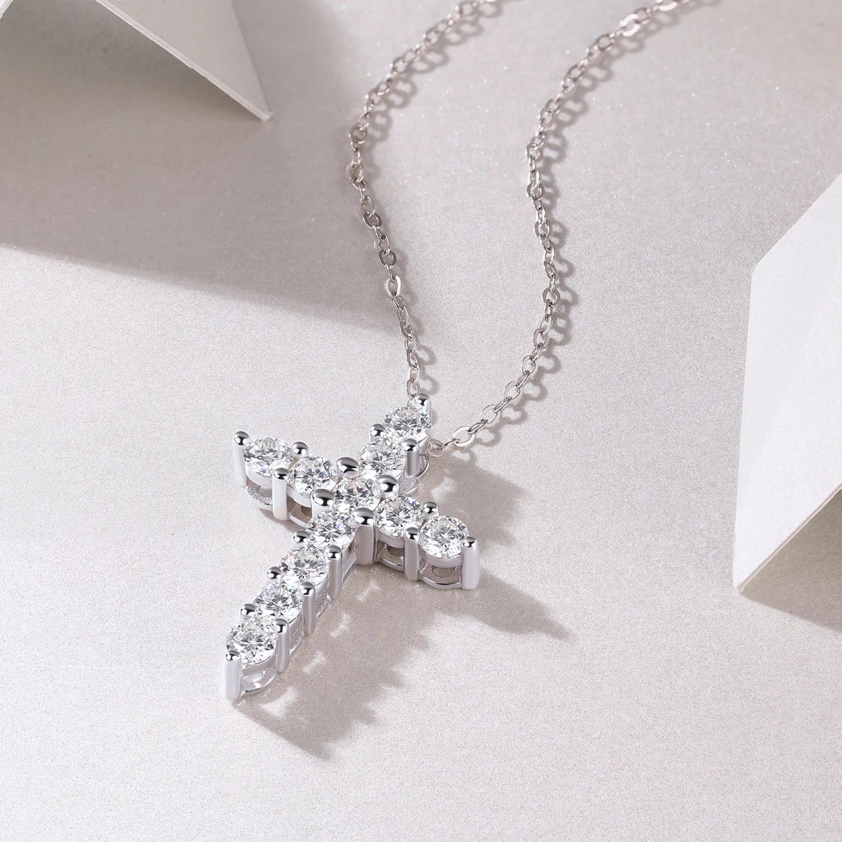 Moissanite Cross Necklace