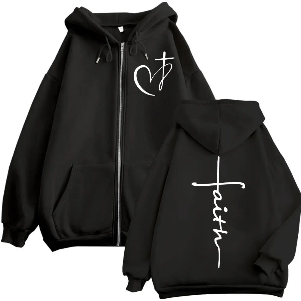 Faith Over Fear Zip Hoodie