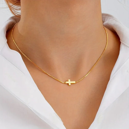 18K Cross Necklace